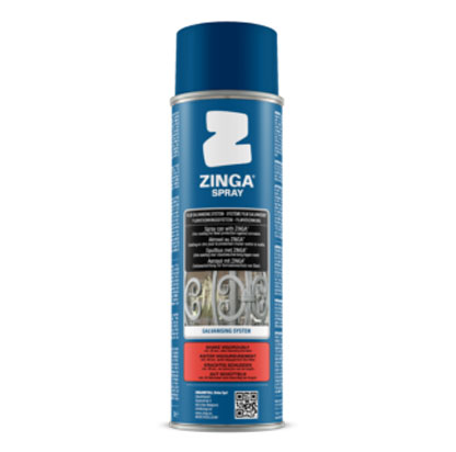 An aerosol can of Zinga spray